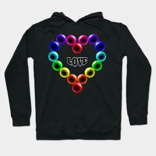 Love Heart in Rainbow Colors Hoodie